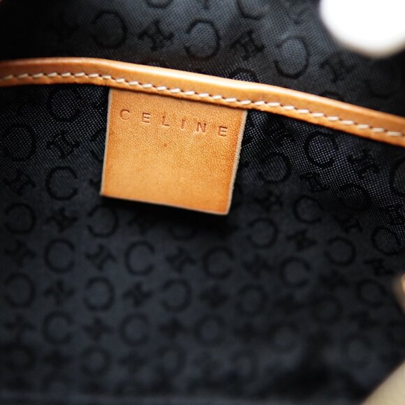 Celine Macadam Bordeaux Suede Handbag – Brown Leather Handle - Picture 12 of 15